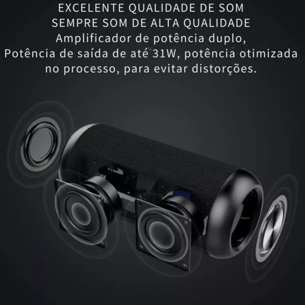 Caixa de Som sem fio Portátil à Prova D'água 31w - Imagem 2