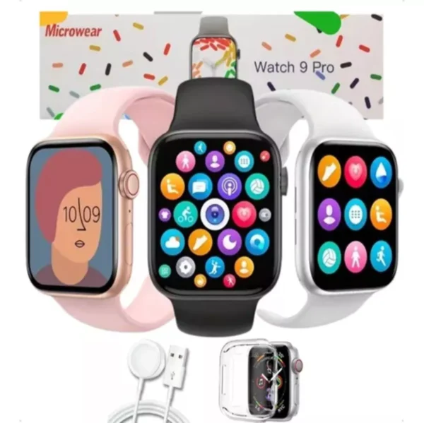 Relógio Inteligente Smartwatch W29 Pro Serie 9 47mm Gps Novo